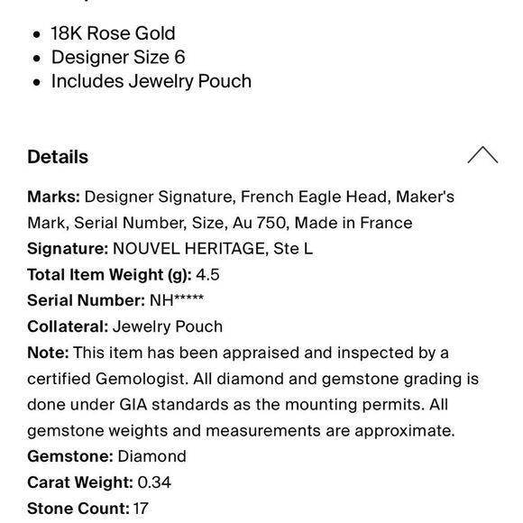 Nouvel Heritage Tuxedo Ring in Rose Gold with Diamonds - Picture 10 of 10